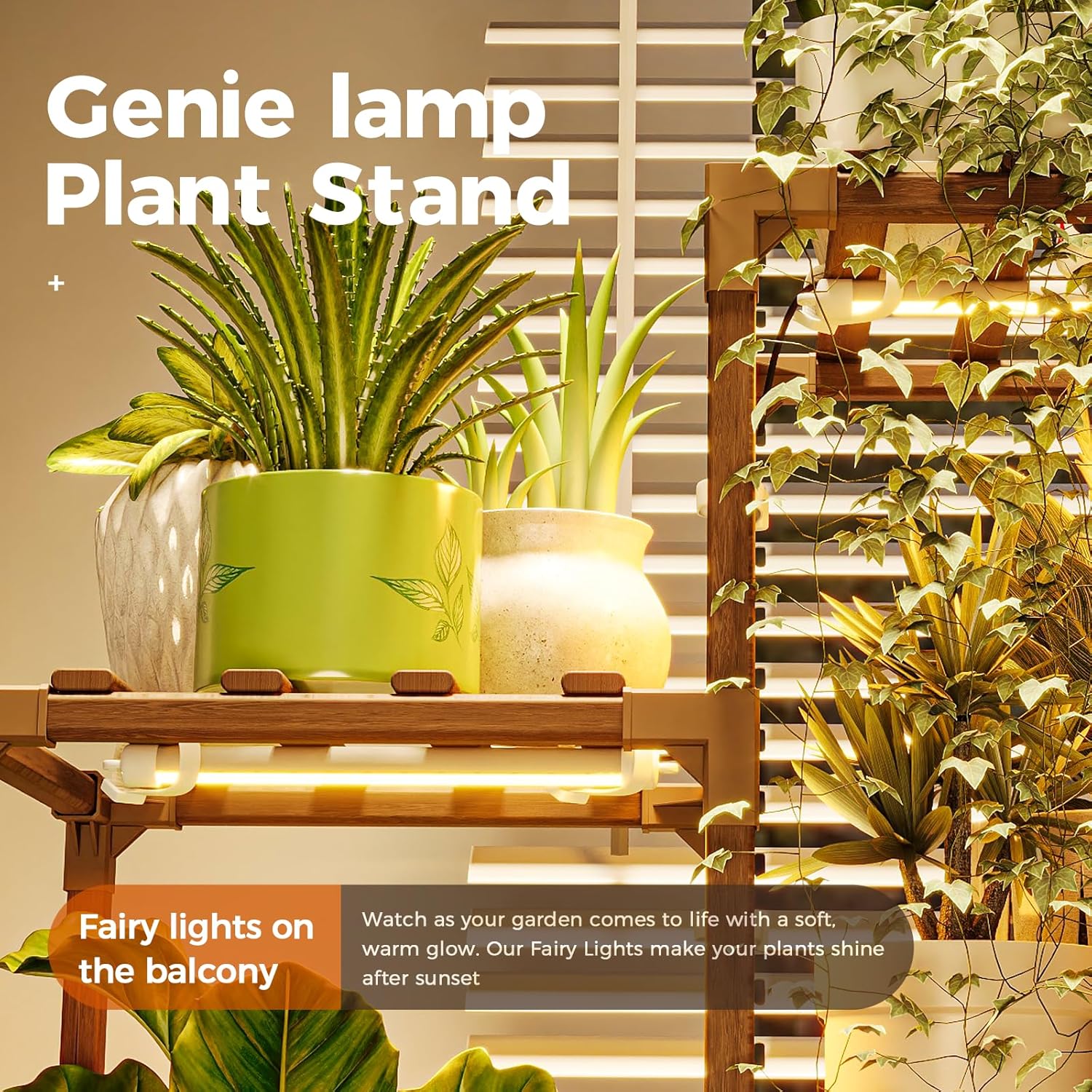 Plant Stand with Grow Light & Shelf