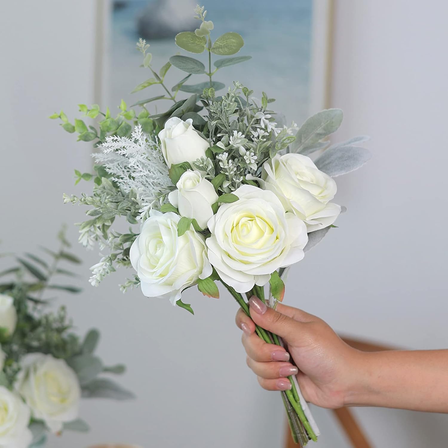 Artificial Flower Arrangement with Vase